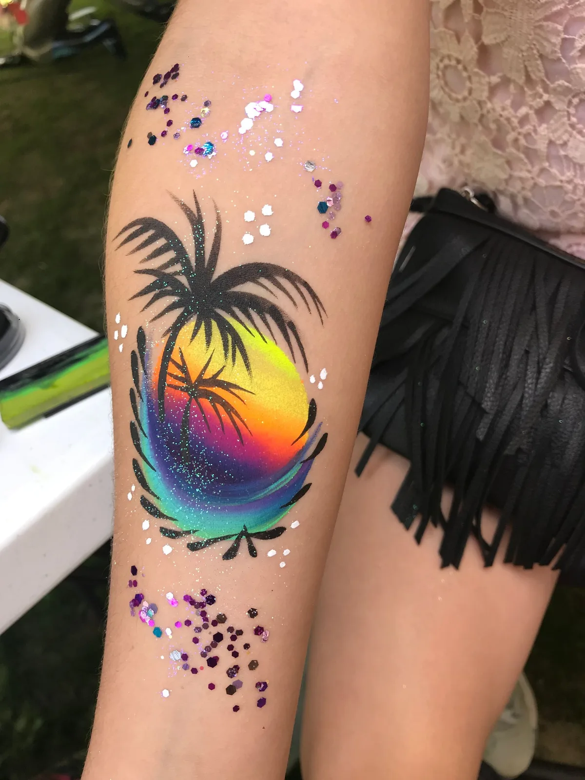Maquillage de fête coloré